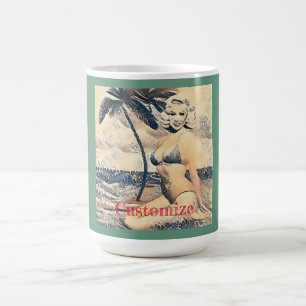 Knielen Blond Bikini Model Thunder_Cove Koffiemok