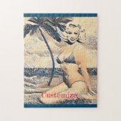 Knielen Blond Bikini Model Thunder_Cove Legpuzzel (Verticaal)