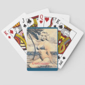 Knielen Blond Bikini Model Thunder_Cove Pokerkaarten (Achterkant)