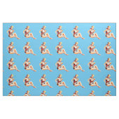 Knielen Blond Bikini Model Thunder_Cove Stof (Fat Quarter)