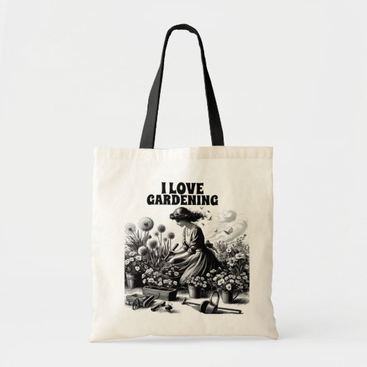 Knielen in een tuin tote bag (Voorkant)