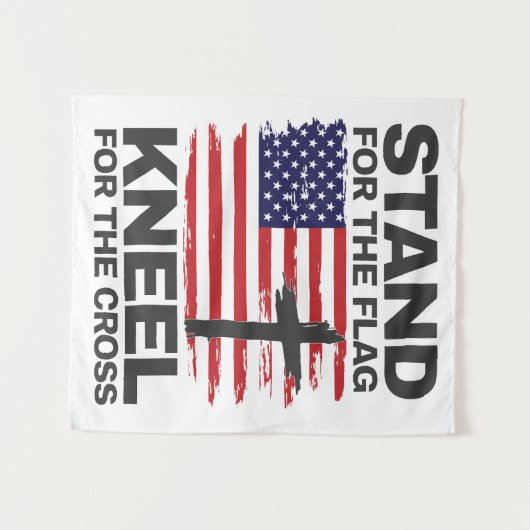 Knielen voor het kruis wandkleed (Voorkant (horizontaal))