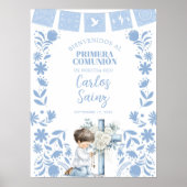 Knielende Primera Comunion Poster (Voorkant)