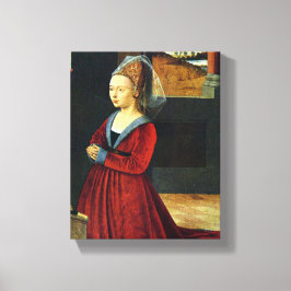Kniende Stichteres Detail - Petrus Christus - c146 Canvas Afdruk