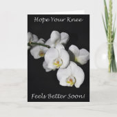 Knieoperatie witte orchidee kaart (Voorkant)