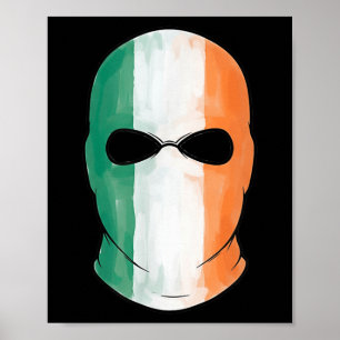 Knieschijf tricolor Balaclava Poster