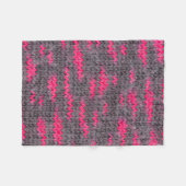 Knietwolstructuur met roze en grijze kleuren fleece deken (Voorkant (Horizontaal))