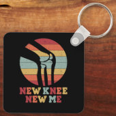 knievervangende operatie herstel nieuwe knie sleutelhanger (Achterkant)