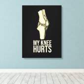 Knievervanging herstel Gift Nieuwe gewrichtsoperat Canvas Afdruk (Insitu (Houten vloer))