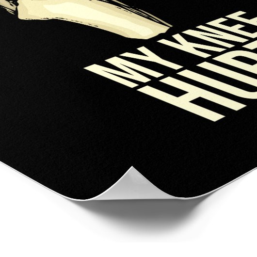 Knievervanging herstel Gift Nieuwe gewrichtsoperat Poster (Hoek)