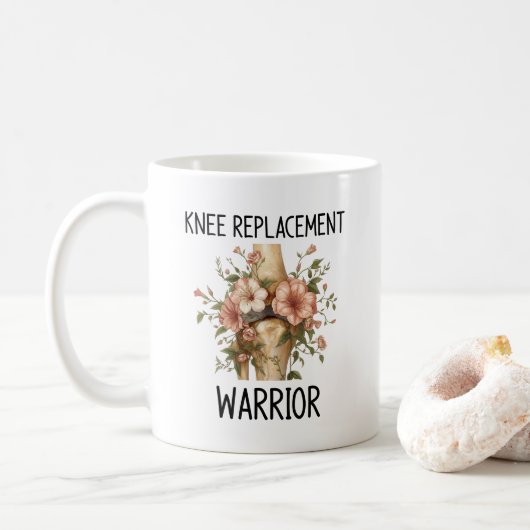 Knievervangingsstrijder Koffiemok (Met donut)
