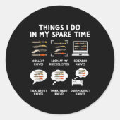 Knife Collector Maker Bladesmith Blacksmith Knives Ronde Sticker (Voorkant)