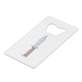 Knife Creditkaart Flessenopener (Achterkant Gekanteld)