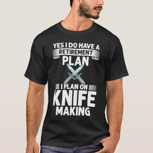 Knife die het smeden van Knives Maker begon 2 T-shirt (Voorkant)
