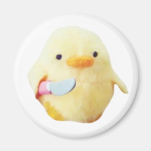 Knife Duck Plush Meme Magnet (Voorkant)