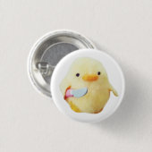Knife Duck Plush Meme Pin Button (Voorkant /achterkant)