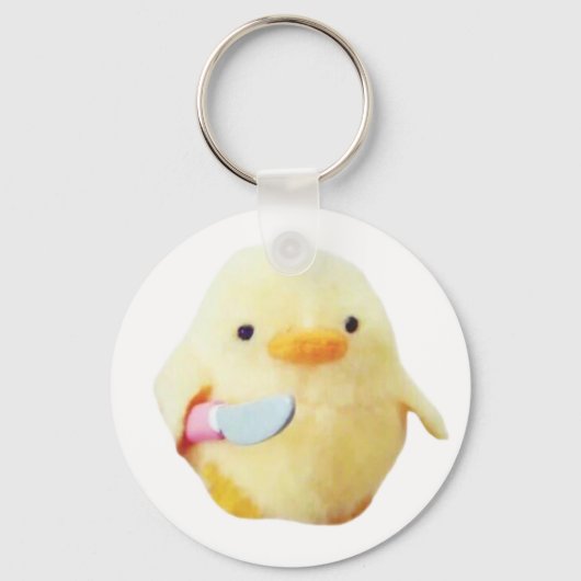 Knife Duck Plush Meme Sleutelhanger (Voorkant)