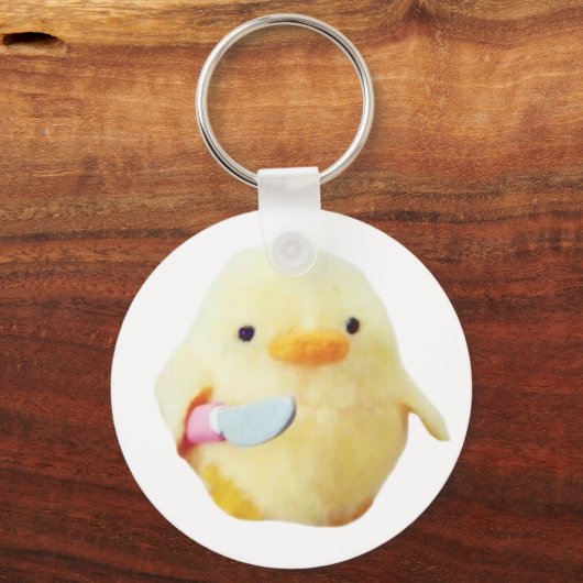 Knife Duck Plush Meme Sleutelhanger (Voorkant)