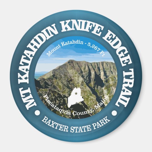 Knife Edge Trail (Katahdin) Magneet (Voorkant)