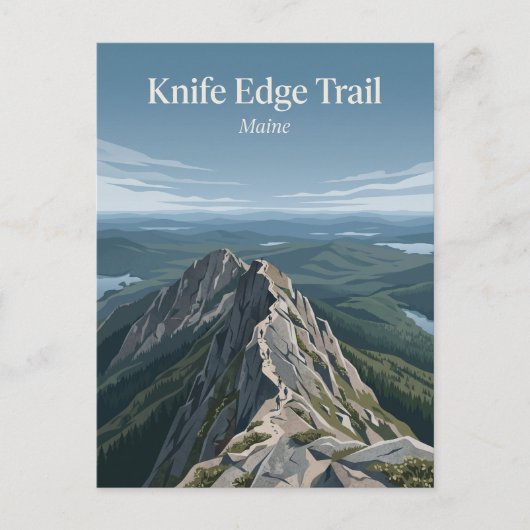 Knife Edge Trail, Katahdin Maine Briefkaart (Voorkant)