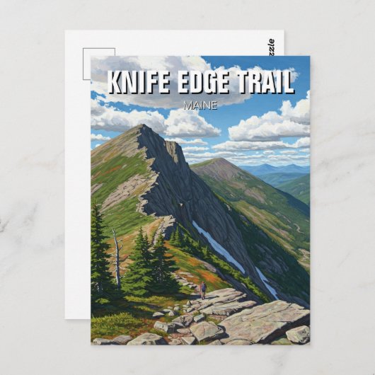 Knife Edge Trail Katahdin Maine Briefkaart (Voorkant / Achterkant)