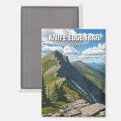 Knife Edge Trail Katahdin Maine Magneet (Voorkant / Achterkant)