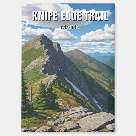 Knife Edge Trail Katahdin Maine Magneet (Voorkant)