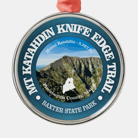 Knife Edge Trail (Katahdin) Metalen Ornament (Voorkant)
