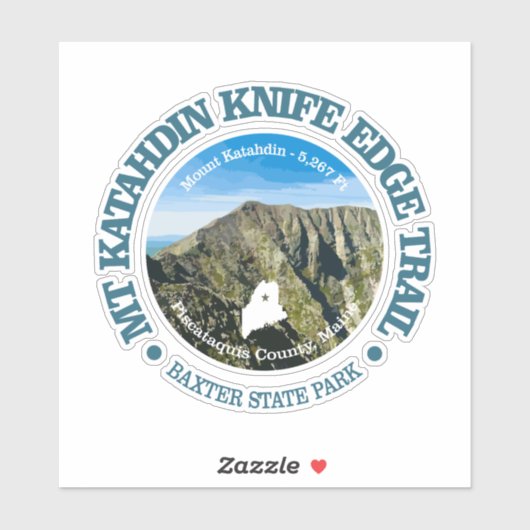 Knife Edge Trail (Katahdin) Sticker (Vel)