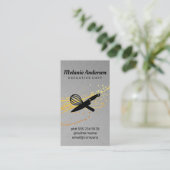 Knife en Whisk | Metaal | Goudspatter Visitekaartje (Staand voorkant)