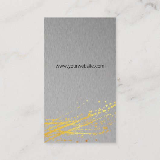 Knife en Whisk | Metaal | Goudspatter Visitekaartje (Achterkant)