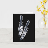 Knife Girl Tattoo Kaart (Gele Bloem)