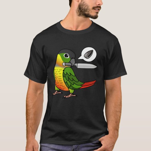 Knife Parrot Wants Seeds I Yellow sided Green Chee T-shirt (Voorkant)