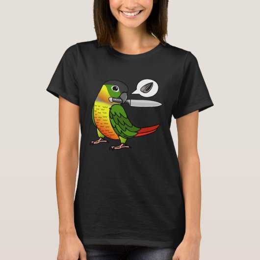 Knife Parrot Wants Seeds I Yellow sided Green Chee T-shirt (Voorkant)
