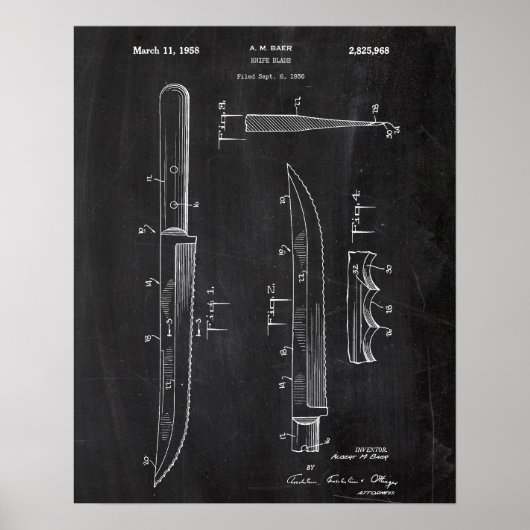Knife Patent Poster (Voorkant)