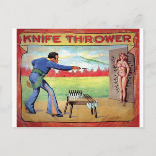 Knife Thrower Briefkaart