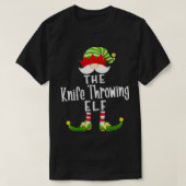 Knife Throwing Elf Group Kerstmis Funny Pajama Pa T-shirt (Design voorkant)