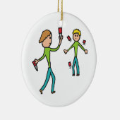 Knife Throwing Keramisch Ornament (Rechts)