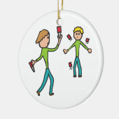 Knife Throwing Keramisch Ornament (Links)