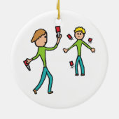 Knife Throwing Keramisch Ornament (Achterkant)
