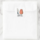 Knife to Meat You Steak Pun Sticker (Tas)