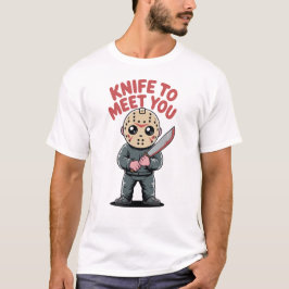 Knife to Meet You - Cute Jason Voorhees Chibi T-shirt