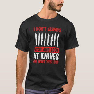 Knife verzameling van bladesmith Knifemaking Knive T-shirt
