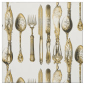 Knife vorklepel Goud wit Stof (Swatch)