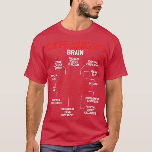 Knifemkgereedschap Bladesmith Knife Maker Brain T T-shirt