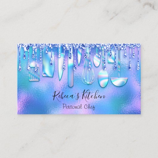 Knifes Blue Drivers, persoonlijke Tsjetsjeense keu Visitekaartje (Voorkant)