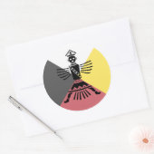 Knifewing Warrior Vier richtingen Ronde Sticker (Envelop)