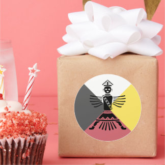 Knifewing Warrior Vier richtingen Ronde Sticker