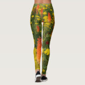 Knifofia Uvaria Oranje bloemen Leggings (Achterkant)