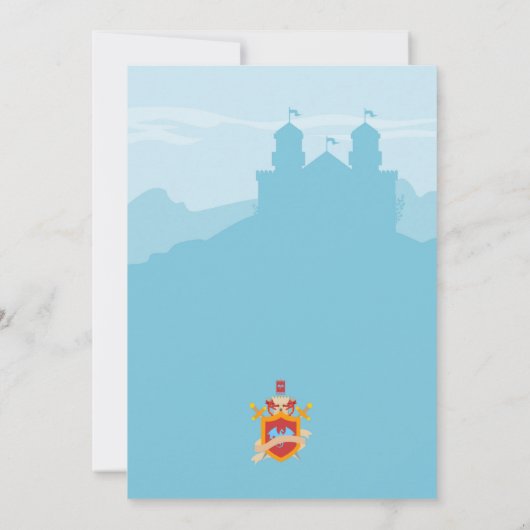 Knight and dragon storybook Boy Birthday Kaart (Achterkant)